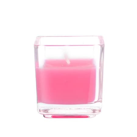 Jeco Jeco CVZ-035-8 Square Glass Votive Candles; Hot Pink - 96 Piece CVZ-035_8